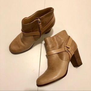 Cole Haan Leather Buckle Ankle Booties